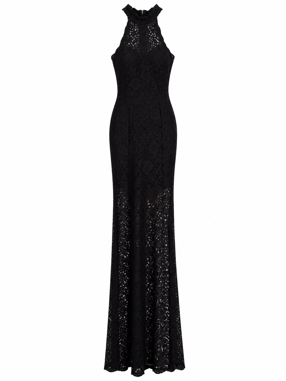 bebe Black Lace Halter Neck Jumpsuit - Picture 2 of 4